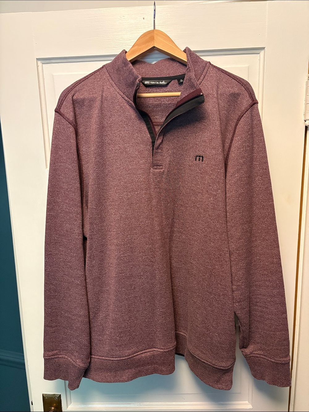 Men's Travis Matthew Purple Quarter-Zip Pullover XL